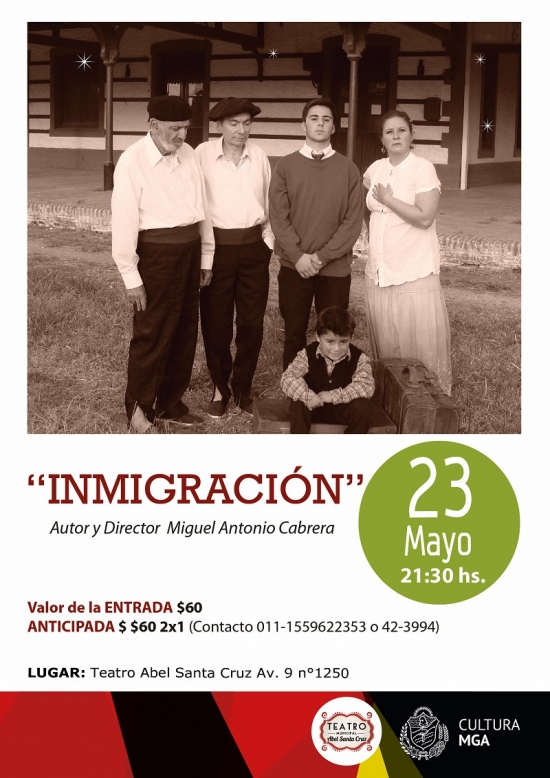 Se presenta en el Teatro Municipal la obra “Inmigración”