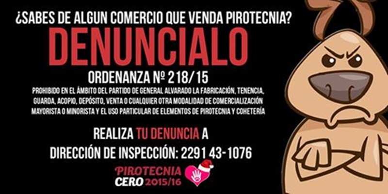 General Alvarado: Pirotecnia Cero es ordenanza