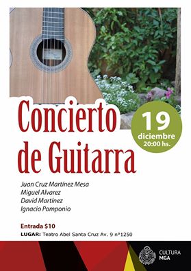 Miramar: Concierto de Guitarra en el Teatro “Abel Santa Cruz”