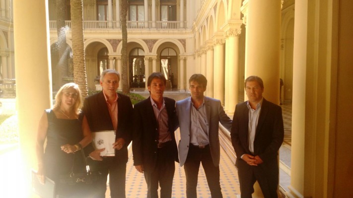 El Intendente Di Cesare con el Secretario de Interior García de Luca