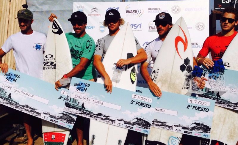 Surf: Suarez y la miramarense Lucía Indurain festejaron en Biología