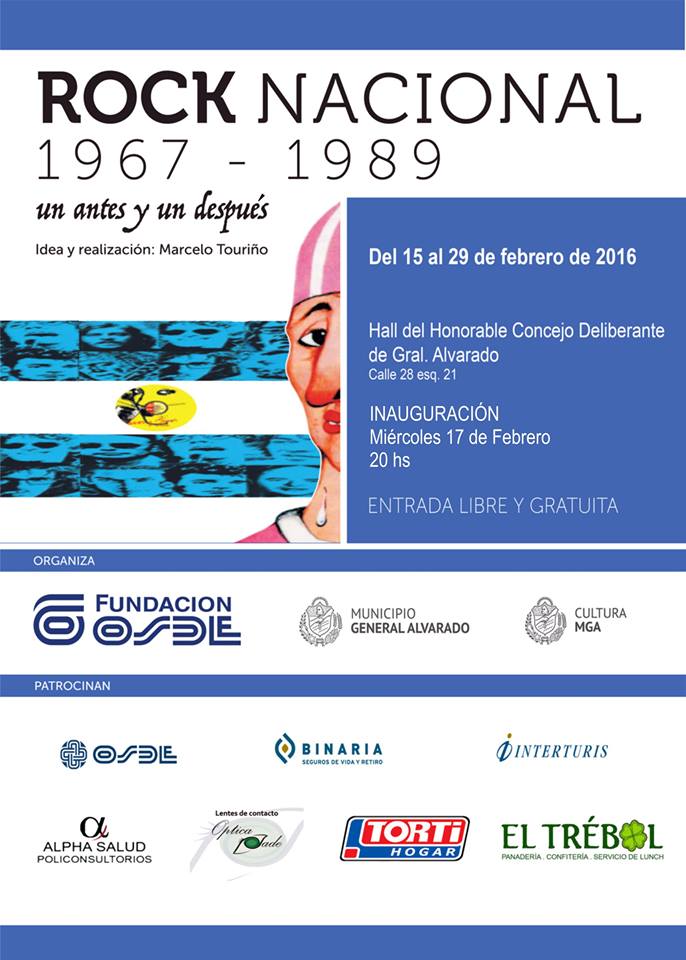 Miramar: Exposición de Arte ““Rock Nacional 1967 – 1989. Un antes y un después…”