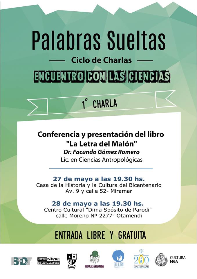 Miramar: “La Letra del Malón”. Presentación de libro del Dr. Facundo Gomez Romero