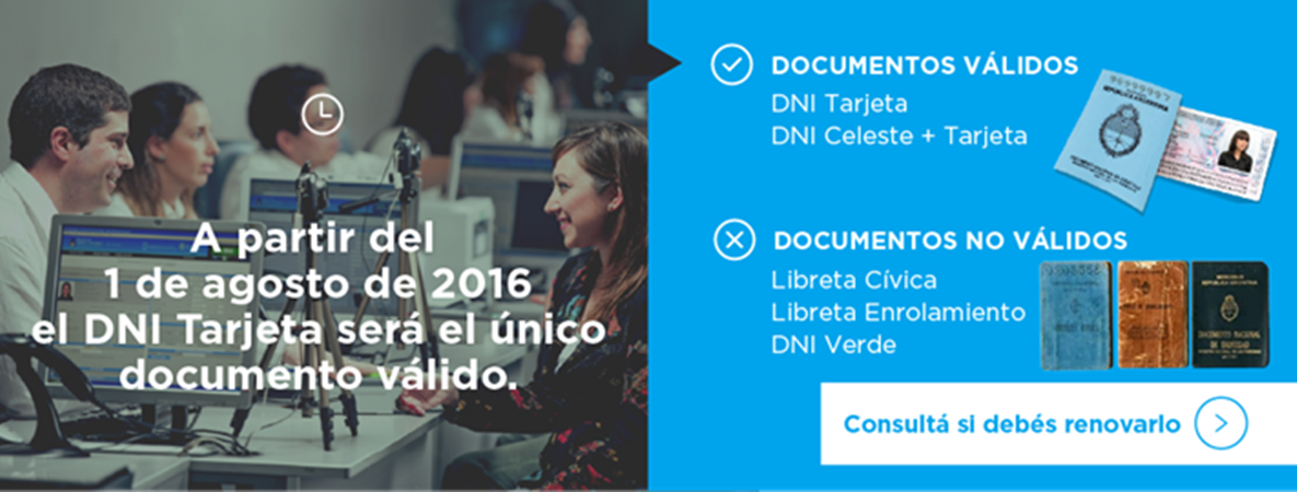 Luego de tres prórrogas, desde agosto solo será válido el DNI tarjeta