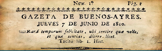7 de Junio: Día del Periodista. El primer número de la Gaceta de Buenos Aires