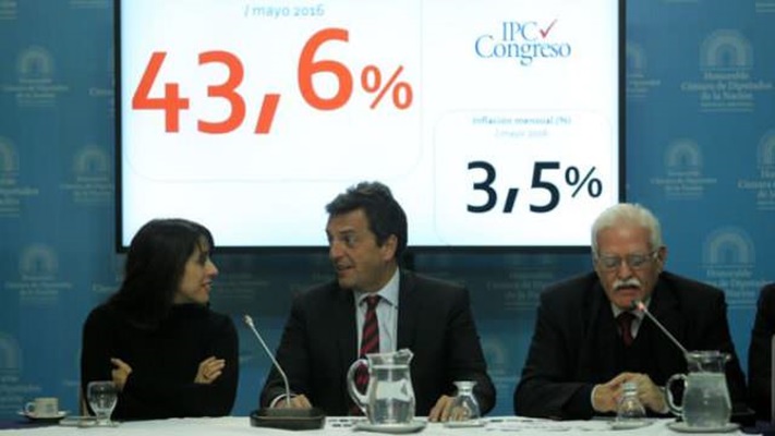 Según el Congreso, la inflación acumulada es del 43,6 %