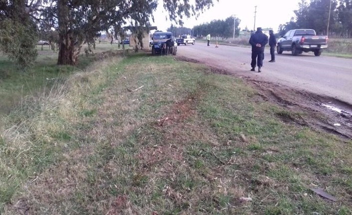Miramar: Atropelló y mató a un peón rural en el paraje Santa Irene