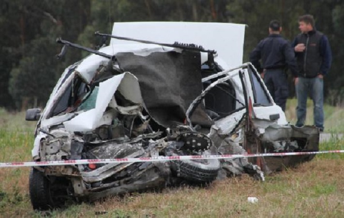 Dos necochenses muertos tras un trágico accidente sobre la ruta 227