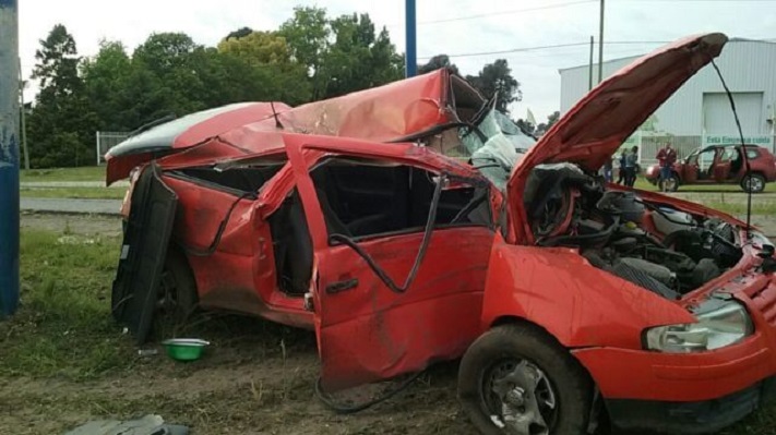 Espectacular choque en la ruta 88: un joven herido