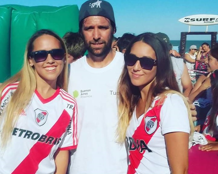 Fernando Cavenaghi realizó una clínica de fútbol en Miramar