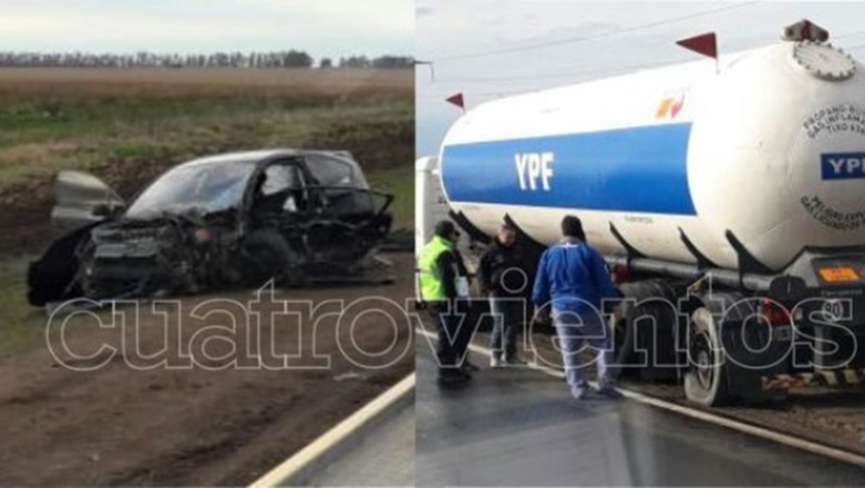 Ruta 88: Un auto y un camión chocaron, a pocos kilómetros de Quequén