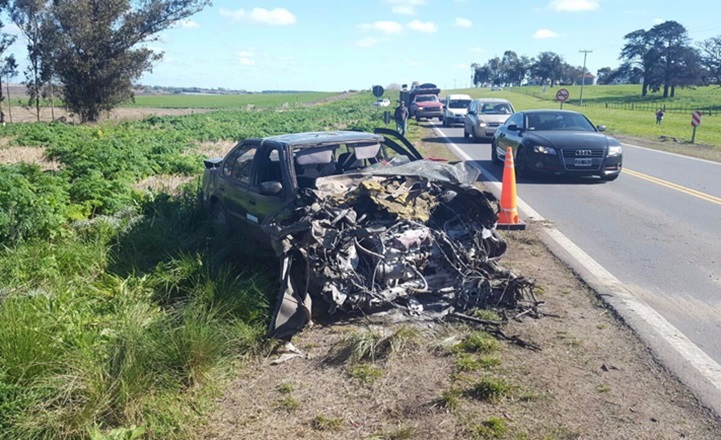 El auto que protagonizó el choque en la ruta 88 había sido robado minutos antes