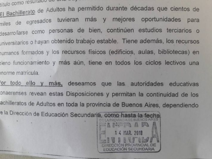 La Plata: gestiones del jefe comunal G. Di Cesare en Educación de la Pcia. de Bs. As.