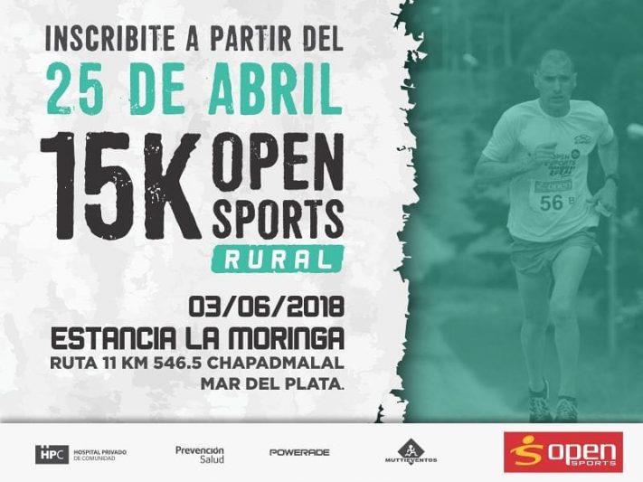 Abrieron las inscripciones para los 15K Open Sports Rural