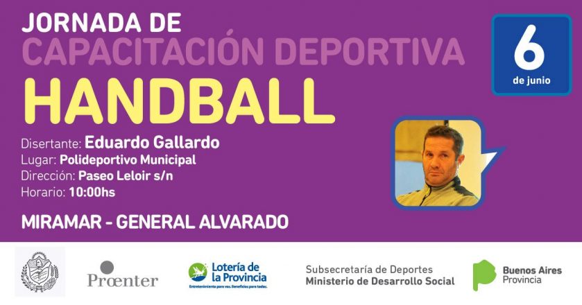 Miramar: el 6 de junio disertará Eduardo Gallardo, ex entrenador de handball la selección argentina