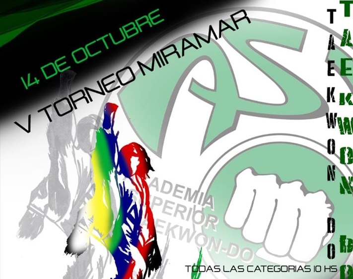 Polideportivo Municipal: El domingo se disputará la Copa “Miramar” de Taekwondo