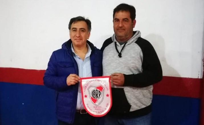 Miramar: Cristián Lopez, presidente de Amigos Unidos recibió al Presidente de River (MDP)