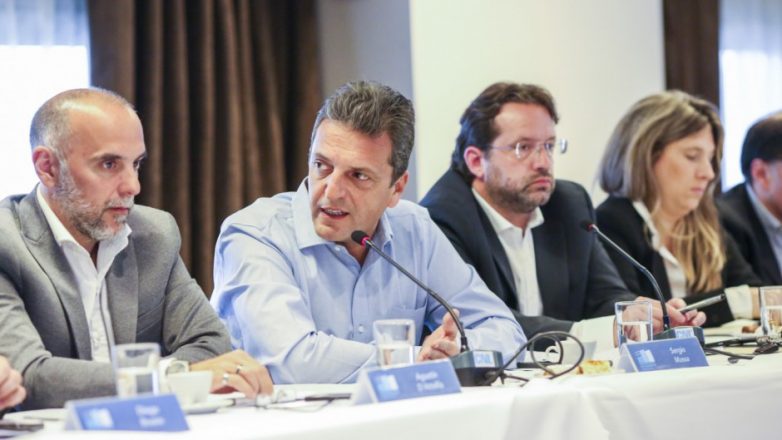 Sergio Massa en un foro de economistas