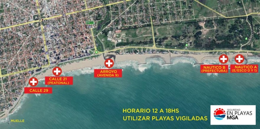 Dio comienzo en Miramar el operativo de seguridad en playas