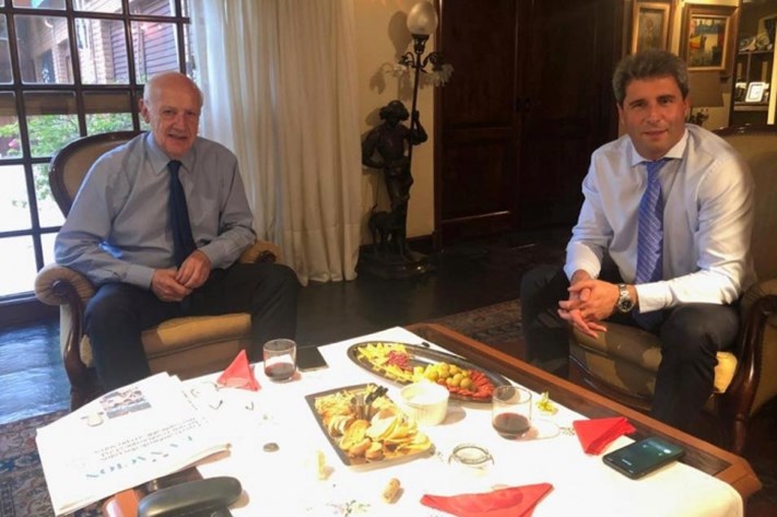 Reunión del gobernador de San Juan Sergio Uñac con Roberto Lavagna