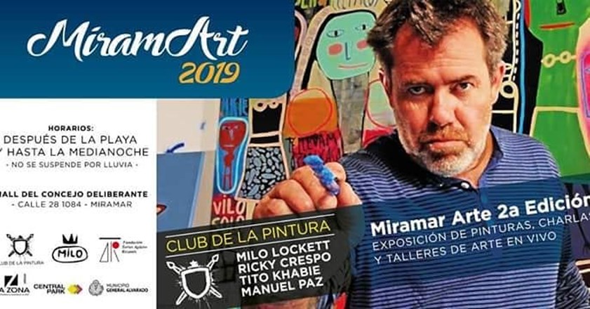 Milo Lockett pintará en vivo en Miramar, este lunes a partir de las 20 H.