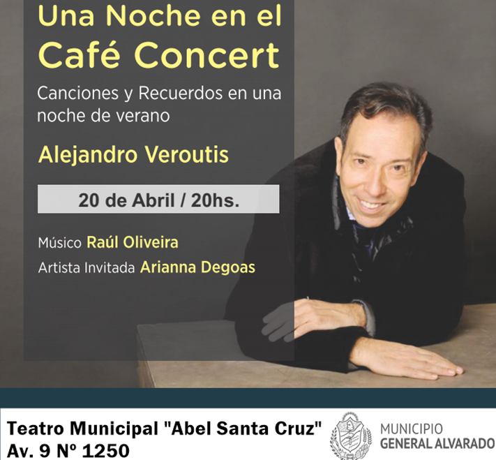 Miramar: el sábado 20 de abril se presenta “Una Noche en el Café Concert”,