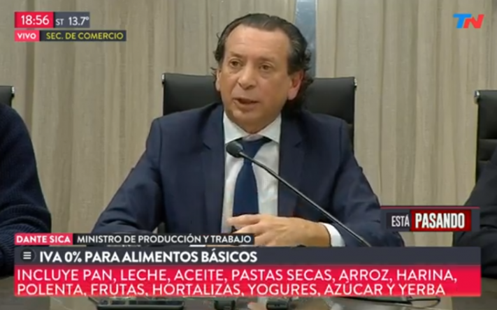 Dante Sica: “Si no se realizaban las elecciones, estábamos viendo una inflación en baja.”