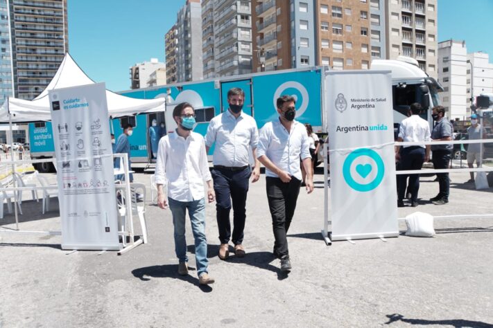 Bianco y Simone junto a Ianantuony recorrieron obras en Miramar