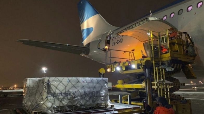 Más de 765 mil nuevas dosis de Sputnik V llegaron a Ezeiza
