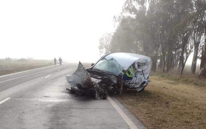 Un muerto en la ruta 88: chocaron un camión y un utilitario en el km 57