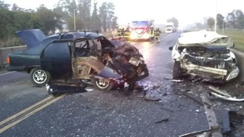 Ruta 88: Un choque frontal dejó cinco heridos