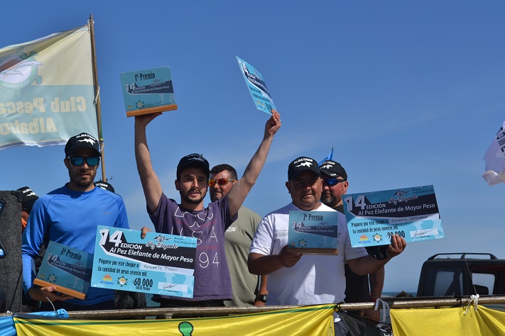 Miramar: con total éxito se realizó el 14º Concurso al Pez Elefante de Mayor Peso