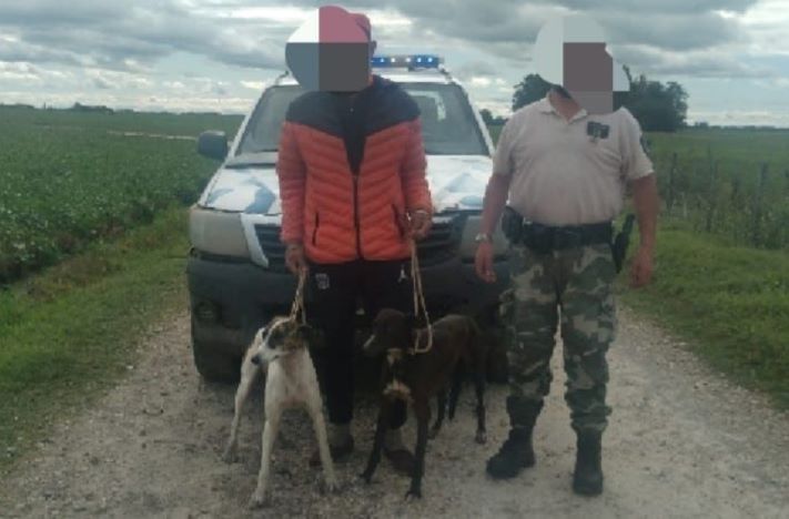 Atrapan a galguero en un campo en el camino viejo a Miramar