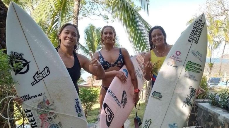 Panamá: la miramarense Lucía Indurain prueba las olas antes de Panamericano