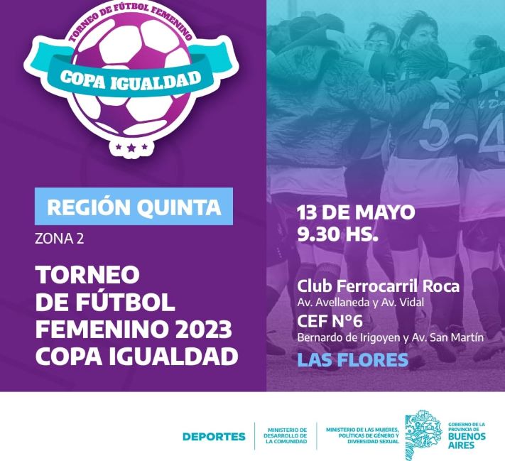 Las Flores: continúa la segunda fecha de la Copa “Igualdad” Región Quinta