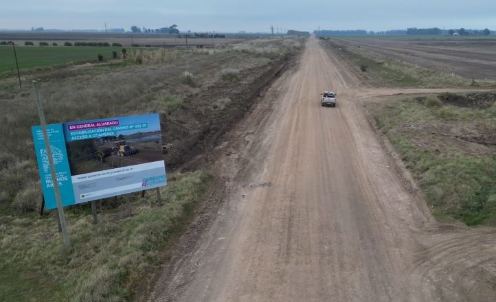 Avanza la obra vial sobre el camino rural entre Otamendi y Miramar