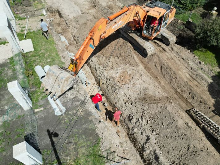 Miramar: obra de pluviales en el barrio de Parquemar