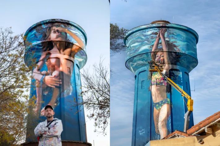 Un mural de Miramar compite a nivel mundial para ser el “mejor del año”: Cómo votar por la obra del bonaerense Martín Ron