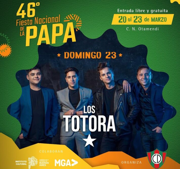 Cuenta regresiva para la 46° Fiesta Nacional de la Papa: Los Totora cerrarán el evento
