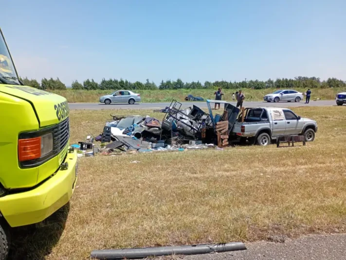 Choque en la Autovía 2: fuerte impacto a la altura del kilómetro 390 sin heridos