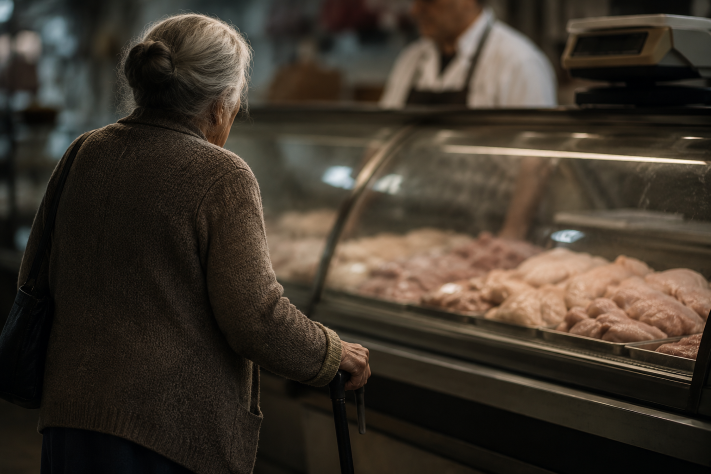 Quería un kilo de milanesas y no pudo comprarlo