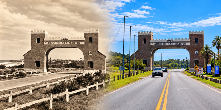 El arco que recibe a Miramar: 76 años de historia en la puerta de la ciudad